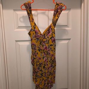 Floral Romper with Open Back